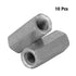 10pcs M6 Long Nut Hex Coupling Nut, Female Thread Straight Fitting, Zinc Plated for Ship (M6*25mm)