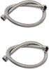 Braided Faucet Connector Supply Hose 1/2"-14NPSM Brass Nut X 3/8 Female Fitting, Stainless Steel Lead-Free 20-Inch Long