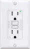AIDA Self-Test 15 Amp Indoor Duplex GFCI Receptacle Wall Outlet Charger with LED Indicator, White, UL Certified (1 Pack)