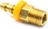 Interstate Pneumatics FL144 Easy Lock Brass Hose Fittings, 1/4 Inch Push-Lock Barb x 1/4 Inch Male NPT End