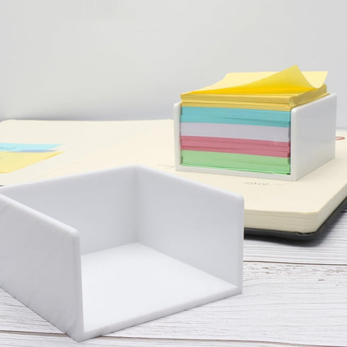 Memo Pads with Cube, 500 Sheets Note Pads in Cube, 3x3 Inch White Note Holder, Non-Sticky Notepads for Home Office