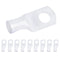 SELTERM 10pcs 2 AWG-3/8" Stud Tinned Copper Wire Lugs, Heavy Duty Battery Cable Ends, UL Battery Lugs