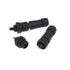 AOHUA M12 Waterproof Connector IP68 Outdoor Electrical Plug for 2 Or 3-pin Cables, Black
