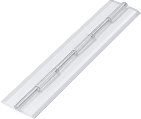 Pack of 5 Transparent Clear Plastic Acrylic Continuous Piano Hinges, 200mm (7 7/8 in)
