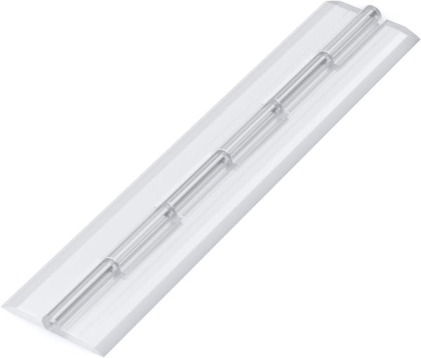 Pack of 5 Transparent Clear Plastic Acrylic Continuous Piano Hinges, 200mm (7 7/8 in)