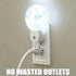 Olikked 0.5W Plug-in Coastal Blue Seaside Pattern Night Light Starfish Shells and Coral Nightlight with Dusk to Dawn