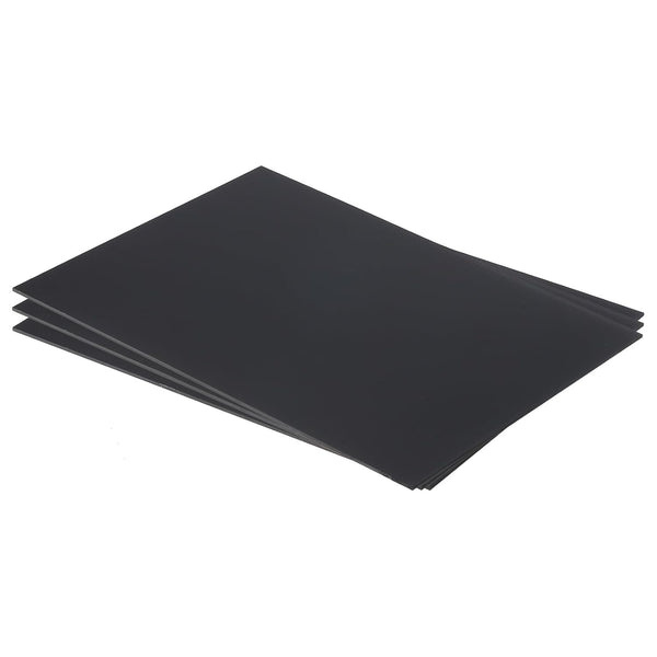 MECCANIXITY ABS Plastic Sheet 10 Inch x 8 Inch x 0.08 Inch, Black Styrene Sheets for Building Model DIY Crafts (3 Pcs)
