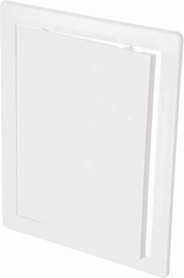 8" x 10" White Plastic Access Panel for Plumbing, Electricity, Heating, Alarm Services