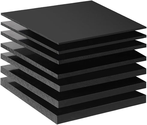 TIHONORI 8mm Rigid Polypropylene Plastic Sheet Black PP Sheet for Heavy Duty Storage
