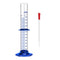 Thick Glass Graduated Cylinder 250ML with Anti-Falling Plastic Base, Bumper Guards, and Glass Dropper for Measuring