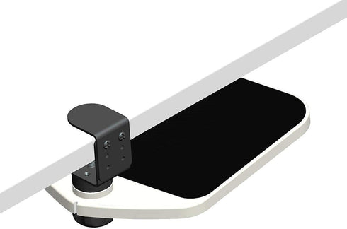 FUZADEL 360 Mouse Platform Clamp On Under Desk Adjustable Mouse Tray Mount Swivel Desktop Shelf Wrist Rest Rotating