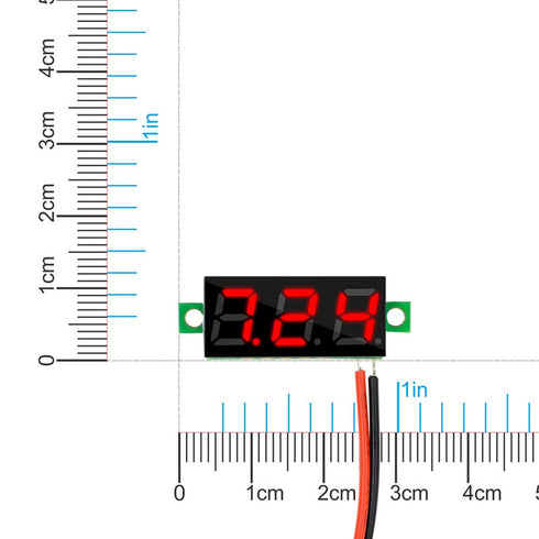 diymore 10pcs Mini Digital Voltage Meter DC 2.5~30V 0.28" Digital Voltmeter Gauge with Red LED Display