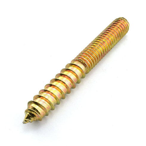 8 Pack 3/8-16 x 3 Inch Hanger Bolts, Double Headed Flat Hexagon Bolts for Wooden Joints