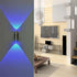 HOKY Double-Headed LED Light Bedroom Blue Aluminum Wall Lamp Home Sconce Luces LED Decoracion Bar KTV Porch Wall