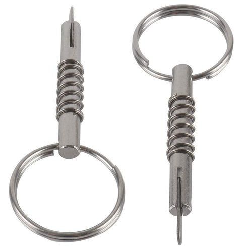 2 Pcs Quick Release Pin with Drop Cam & Spring - Diameter 1/4"(6.3mm), Usable Length 1.3"(33mm), Full 316 Stainless