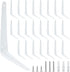 Mormchlots 24Pcs 8 x 6 Inch White Shelf Brackets, Heavy-Duty Metal Steel Corner