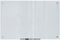 U Brands Glass Dry Erase Board - 35"x23", White Frosted Surface with Silver Grommets, Includes Marker