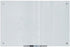 U Brands Glass Dry Erase Board - 35"x23", White Frosted Surface with Silver Grommets, Includes Marker