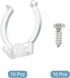 T8 Bulbs Pack 10 MECCANIXITY U Clips Holder Bracket Fluorescent Tube Light Fixture Plastic Pipe End Clamps Base
