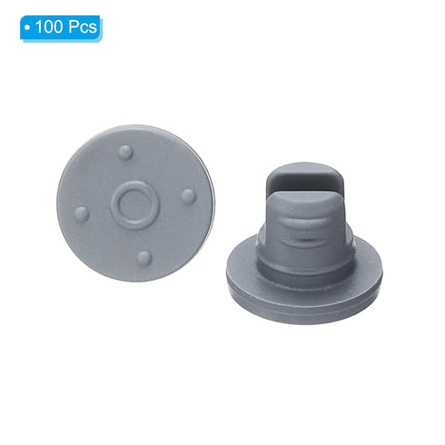 PATIKIL 100 Pcs 13mm Rubber Stoppers, Self Injection Ports Butyl for Glass Vial Liquid Culture Jars