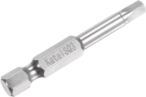 SQ3 Square Screwdriver Bit - 1/4" Hex Shank Magnetic Security Power Tool, 2" Length