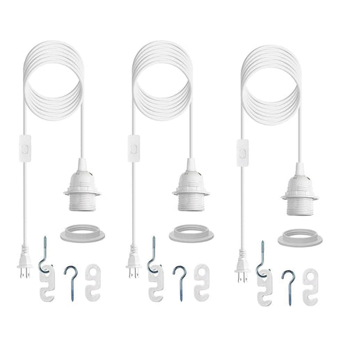 Plug in Light Socket,Pendant Light Cord Lamp Kit, 16Ft Pendant Light Cord