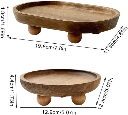 Generic 7 Inch Wooden Riser for Display, Wood Pedestal Stand for Farmhouse Tabletop Entry Table Centerpieces Decor