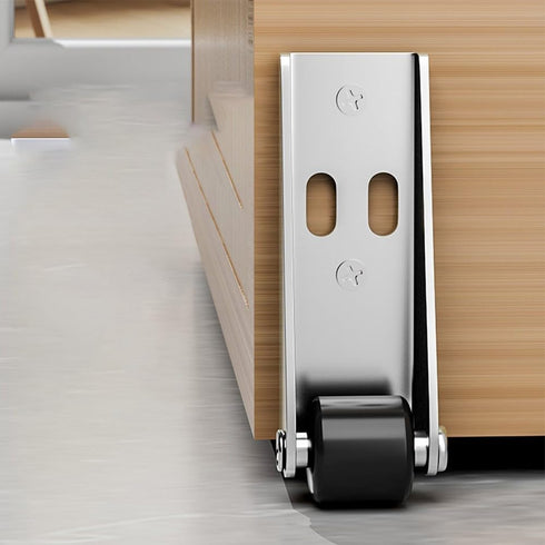 Cloudpower Black(1.25 inches) Swivel Gate Caster Wheels TPE Rubber Furniture Casters on Hardwood Tiles Vinyl Marble