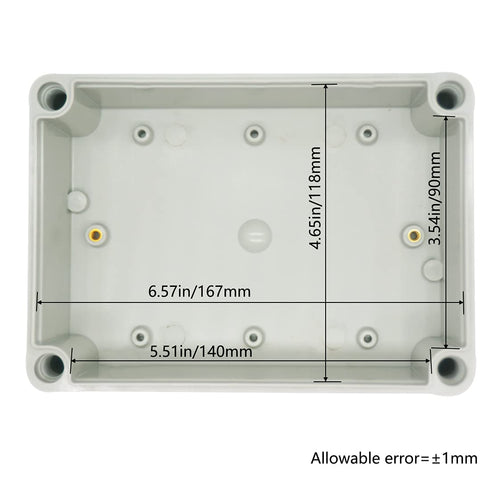 Zulkit Junction Box ABS Plastic Dustproof Waterproof IP67 Junction Boxes for DIY Electronic Projects
