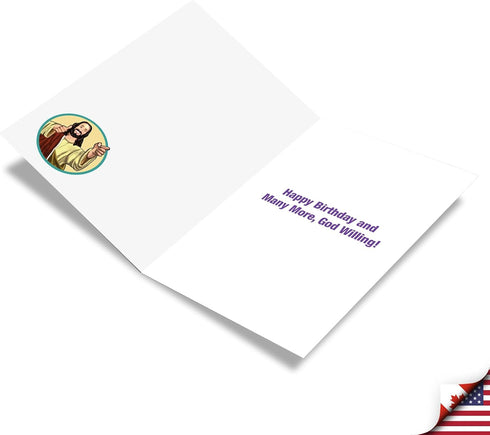 NobleWorks Funny 40th Birthday Greeting Card - Joking God Humor Milestone, 40 Years Happy Bday (1 Card)