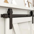 FLYVLIEG 4FT Super Mini Sliding Barn Door Hardware Kit for Single Door TV Stands Small Cabinets, J-Shaped Hanger (No