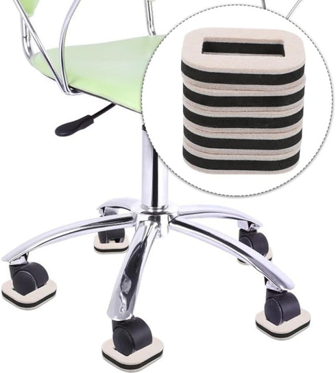 Balacoo 5 Pcs Chair Roller Wheels - Bed Stoppers Furniture Wheel Stopper, Felt Pads for Wood Floor and Carpet