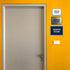 Durable Classic Framed Server Room Sign - Medium Size (Black)