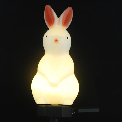 SUPVOX Easter Solar Rabbit Floor Lamp Solar-Powered Decorative Garden Light with Ground Stake Waterproof Outdoor Yard