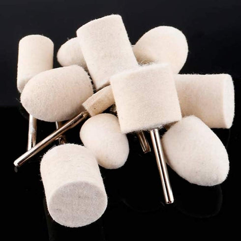 Wool Felt Mounted Mandrel Polishing Buffing Wheels - Grinding Bits Grinder Head Polish Watch Tool Accessories