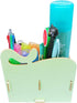 DIY Cat Storage Artwork, Green Cosmetic Collection Pen Pencil Holder Organizer for Desk
