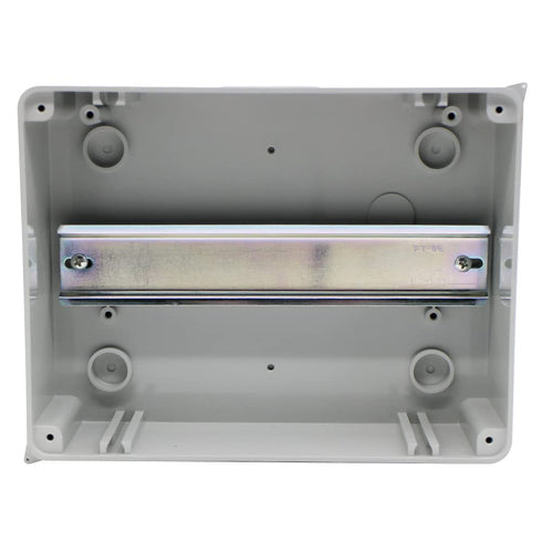 Distribution Protection Box with DIN Rail, IP65 ABS Transparent Cover, 8 Way Power MCB Distribution Box for Indoor