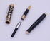 Lanxivi Duke Sweet Heart Pattern Gold Trim Fountain Pen with Sapphire Jewelry Pen Pouch