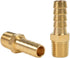2 Pack Brass Hose Fitting Adapter - 3/8" Barb x 1/4" NPT Male Pipe for Plumbing