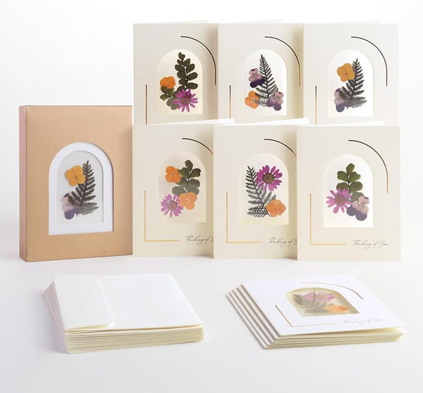 Lovepop Set of 12 Petal Pressed Thinking of You Notecards for Her