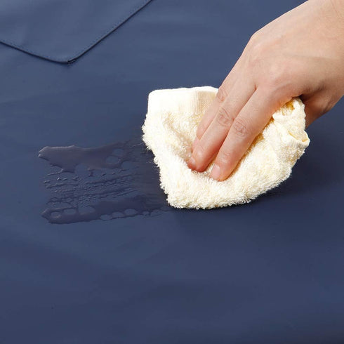 Waterproof Rubber Vinyl Apron with 2 Pockets | Lab Apron for Dishwashing, Grooming Blue