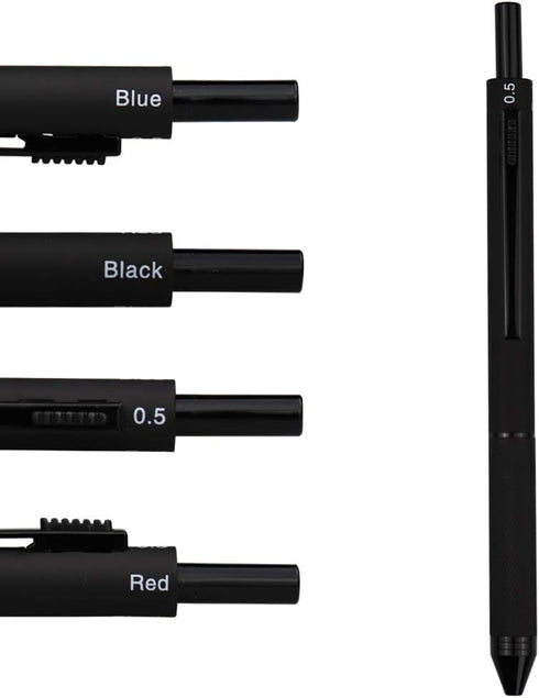 DUNBONG 4 in 1 Multicolor Pen, Metal Cased Multifunction Pen, 0.5mm Mechanical Pencil, 3 Ball Pens, 1 Count