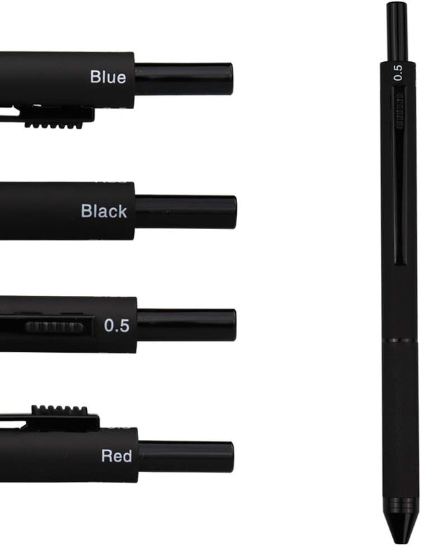 DUNBONG 4 in 1 Multicolor Pen, Metal Cased Multifunction Pen, 0.5mm Mechanical Pencil, 3 Ball Pens, 1 Count