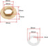2 Sets Faucet Nut Installation Kit, 1/2 Inch Brass Lock Nuts with Gaskets for Outdoor Gardens, Washing Machines, Air