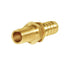 Joywayus Thru-Bulk Head Hex Union Brass Fitting, 3/8" Hose Barb Bulkhead Fitting with Flat Washer Gasket