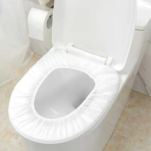 Generic 6 PCS Disposable Portable Toilet Seat Mats Non Woven Toilet Seat Cover for Travel and Hotel