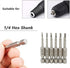 6 Piece Magnetic Triangular Screwdriver Bit Set, S2 Steel 1/4 Inch Hex Triangle Drill
