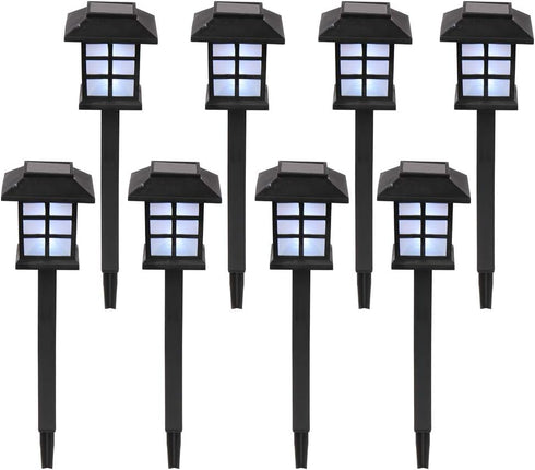 Pinikuyiro Solar Outdoor Lights,8 Pack LED Solar Lights Outdoor Waterproof, Solar Walkway Lights