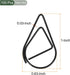 YOKIVE 100 Pcs Drop-Shaped Paper Clips, 1-Inch Black for Keeping Desk Neat, Great for Art, Daily Use