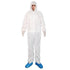 ETERNA Hazmat Suits, Disposable Protective Coverall with Hood, Zipper, Elastic Wrists, Shoe Covers for Men & Women